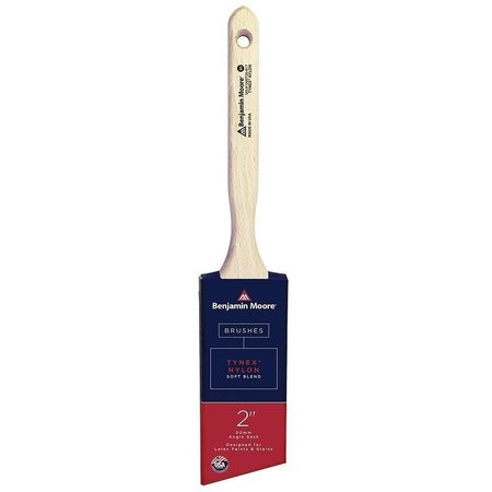 BENJAMIN MOORE Paint Brush, Soft Brush, 21116 in L Bristle, NylonTynex Bristle, Angle Sash Handle U60720-017